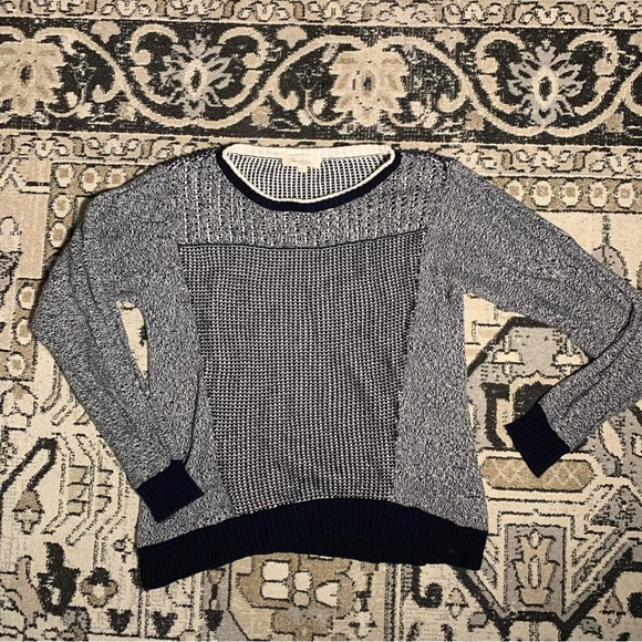 Blue & White Knit Sweater - Picture 1 of 5